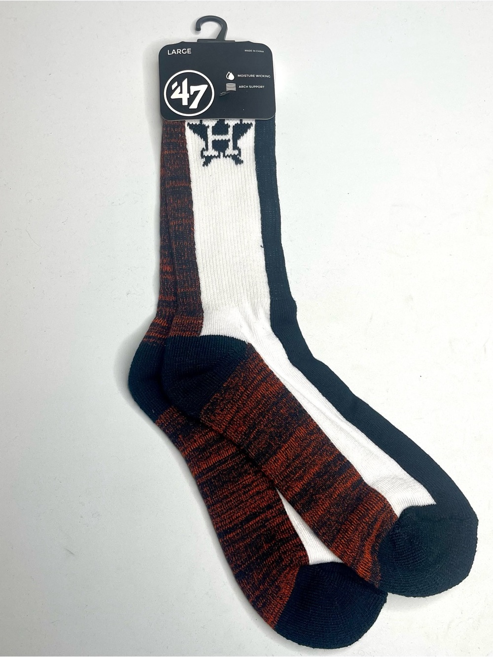 Houston Astros athletic crew socks